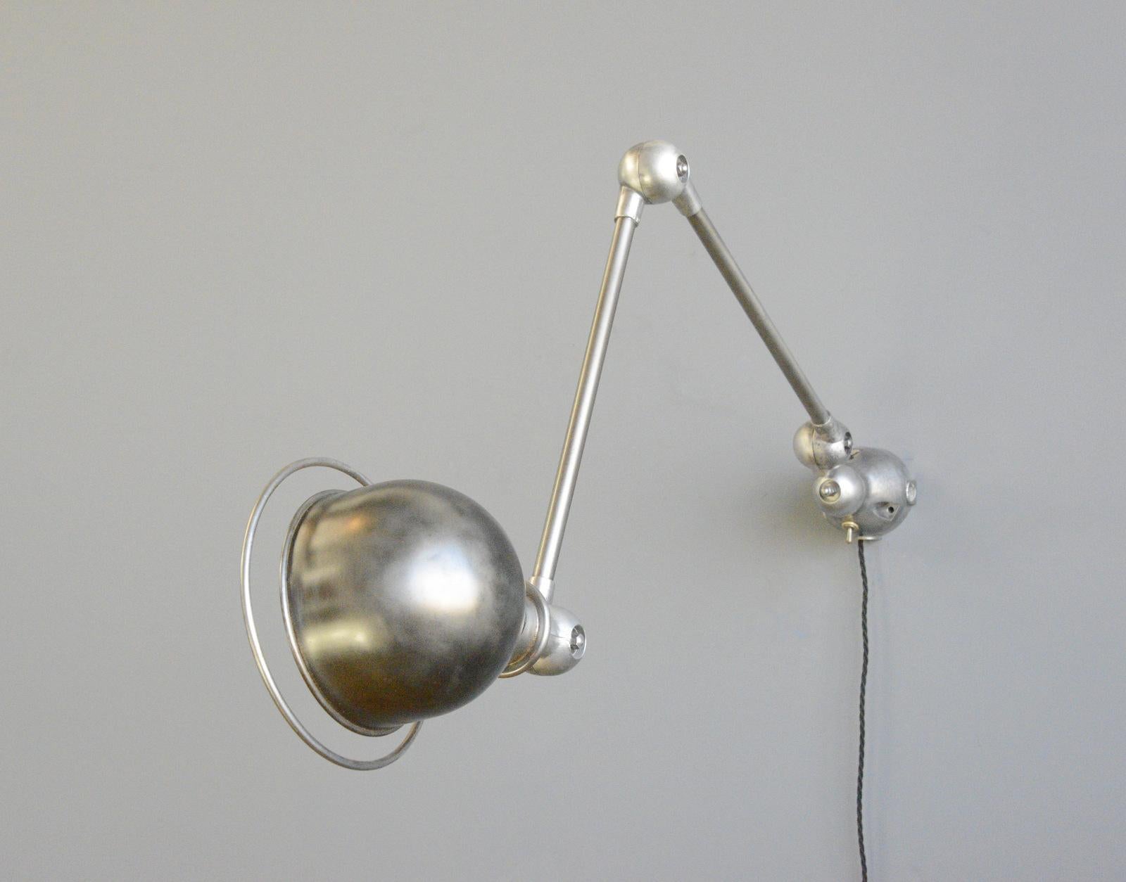 Wall Mounted Industrial Lamp by Jielde, circa 1950s 2