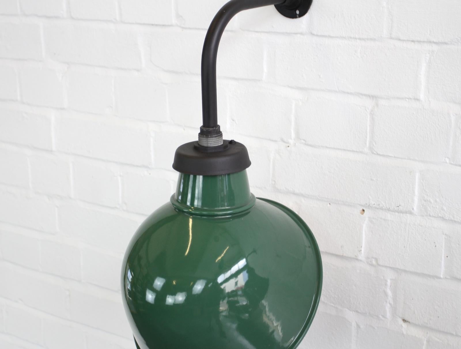 English Wall-Mounted Industrial Lamps by Crossland, circa 1950s