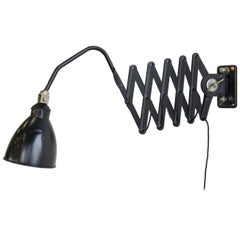 Vintage Wall Mounted Industrial Scissor Lamp by AGI, circa 1930s