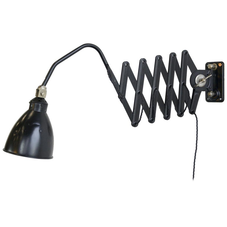 Wall Mounted Industrial Scissor Lamp by AGI, circa 1930s at 1stDibs