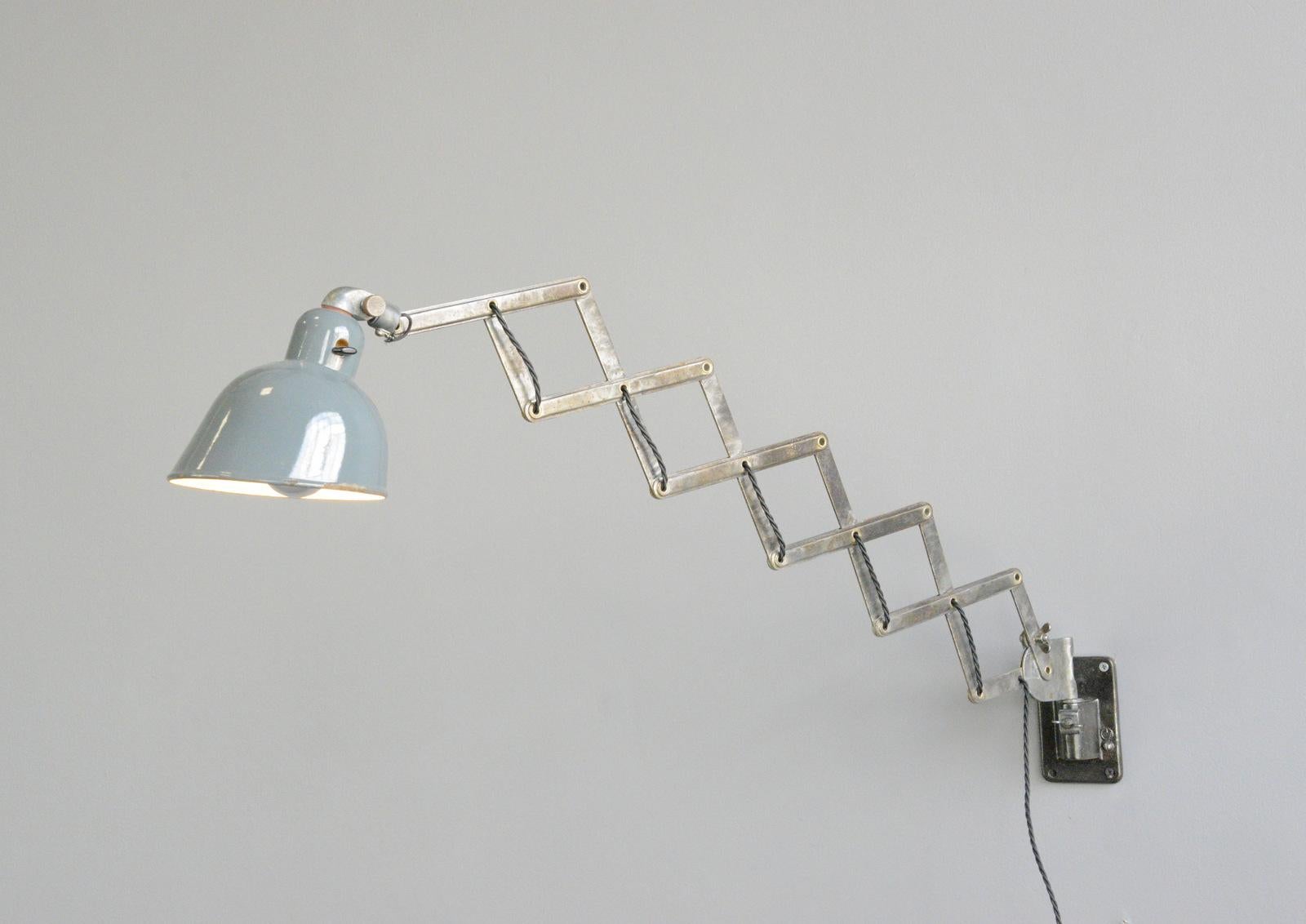 Wall Mounted Industrial Scissor Lamp by Siemens 4
