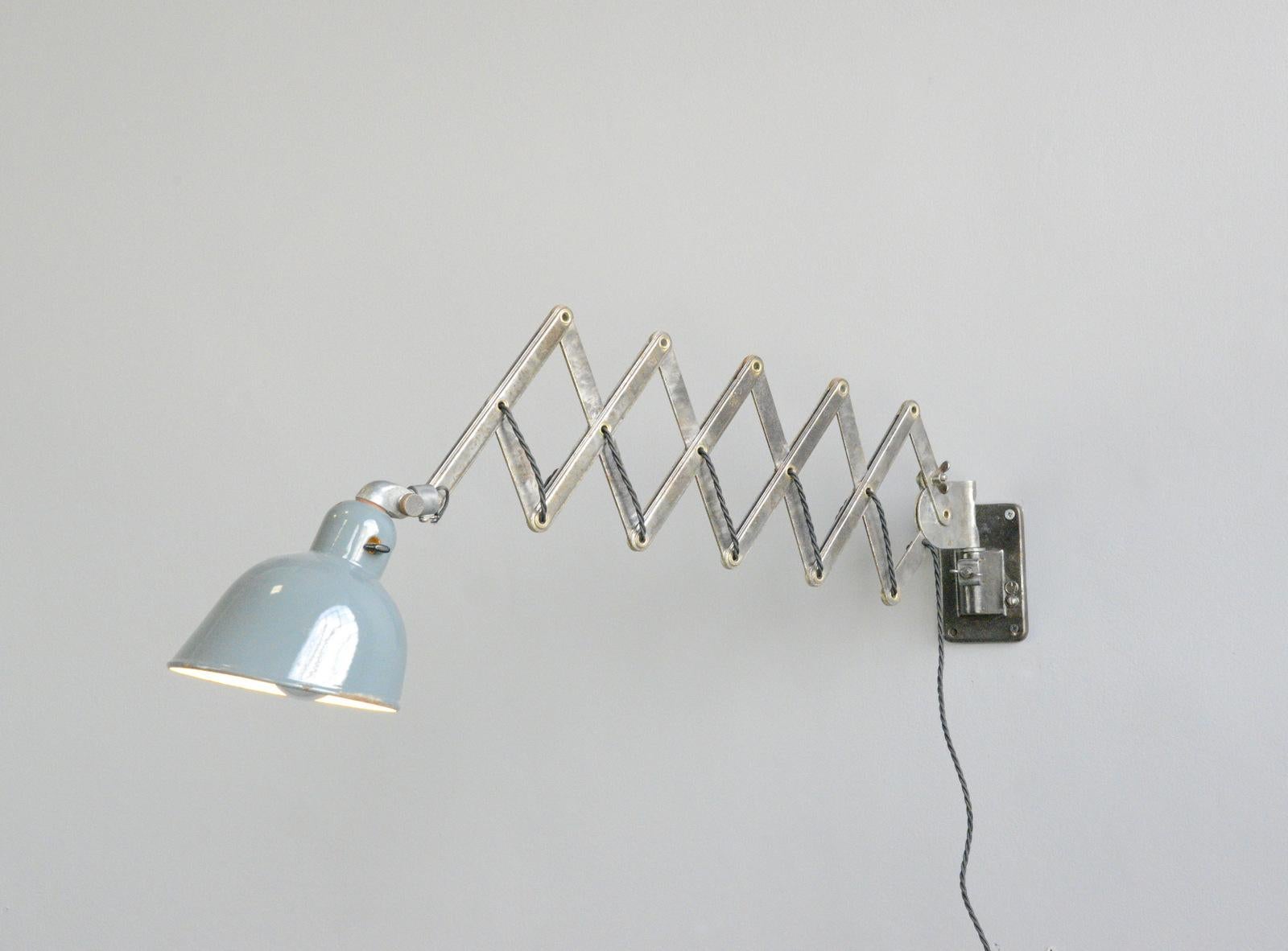 Wall Mounted Industrial Scissor Lamp by Siemens 3