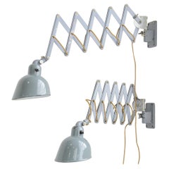 Wall Mounted Industrial Scissor Lamps by Siemens