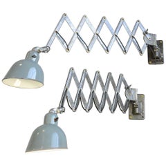 Wall-Mounted Industrial Scissor Lamps by Siemens