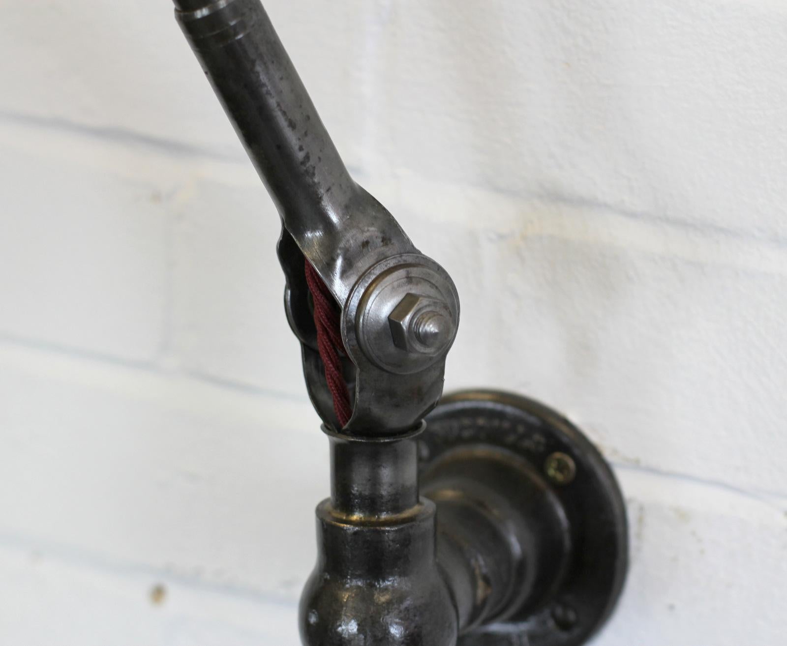 Wall Mounted Industrial Task Lamp by Dugdills, circa 1940s In Good Condition In Gloucester, GB