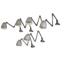 Vintage Wall Mounted Industrial Task Lamps by EDL, circa 1950s