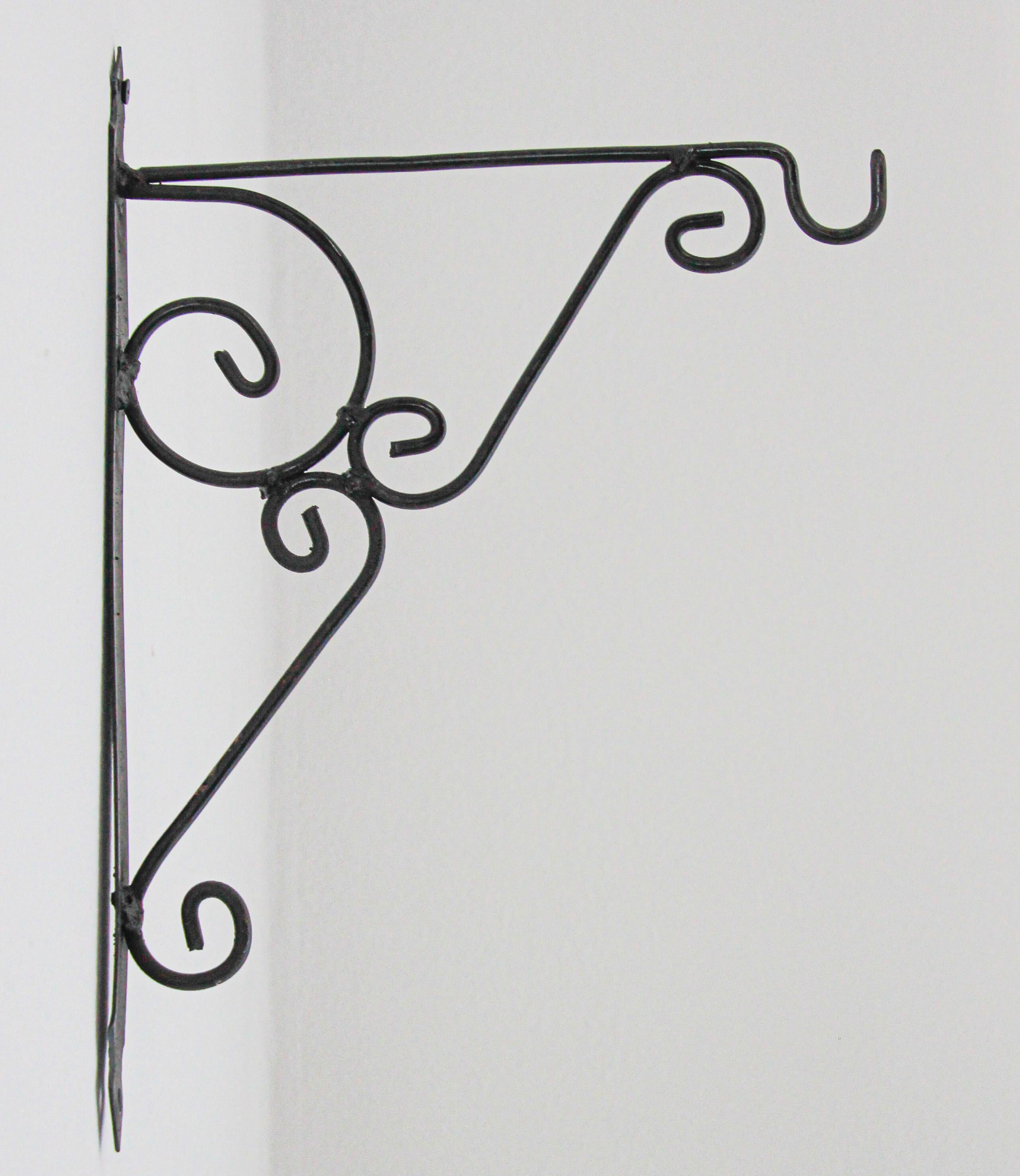 Wall Mounted Iron Bracket for Lanterns or Signs For Sale 4