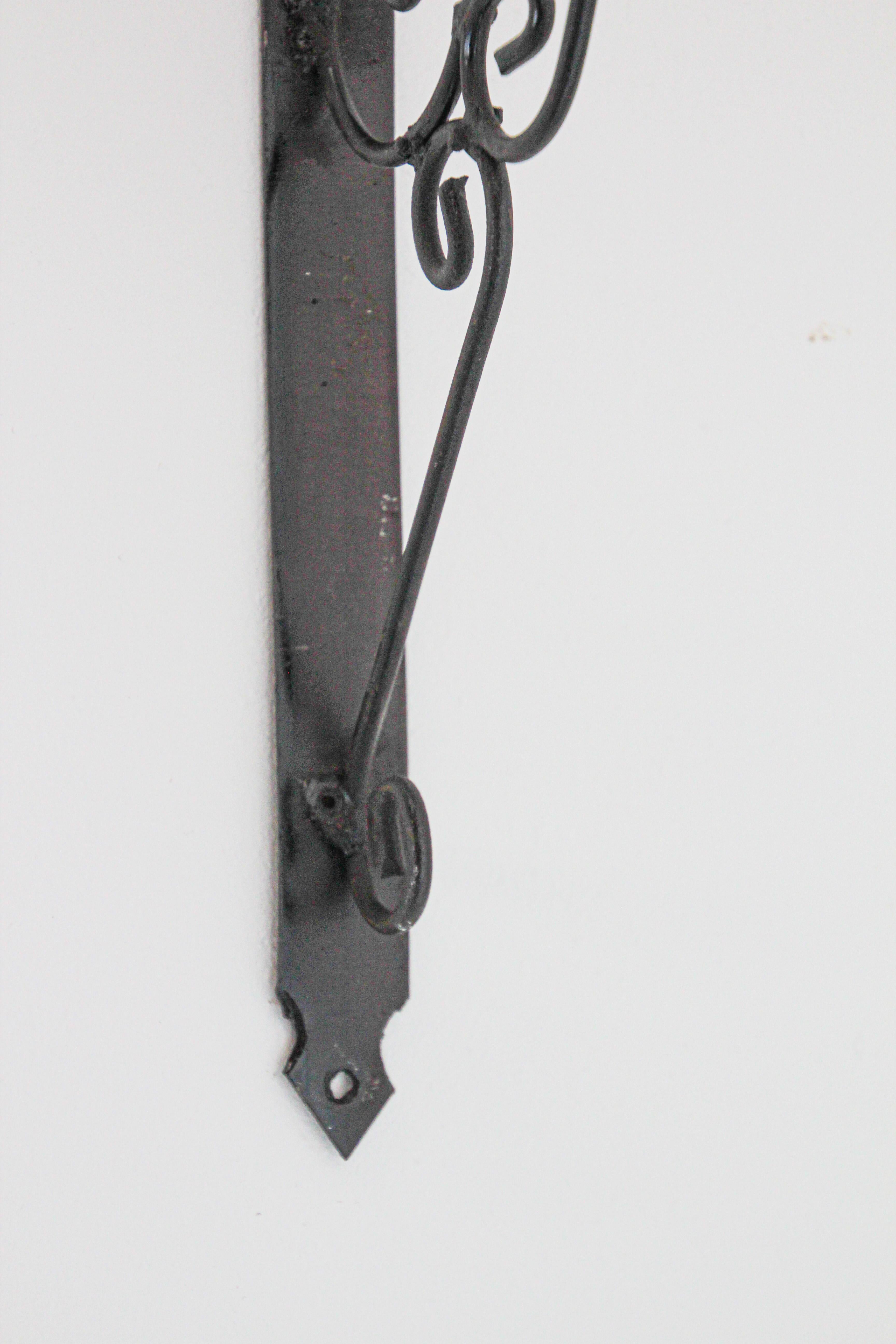 Moroccan Wall Mounted Iron Bracket for Lanterns or Signs For Sale
