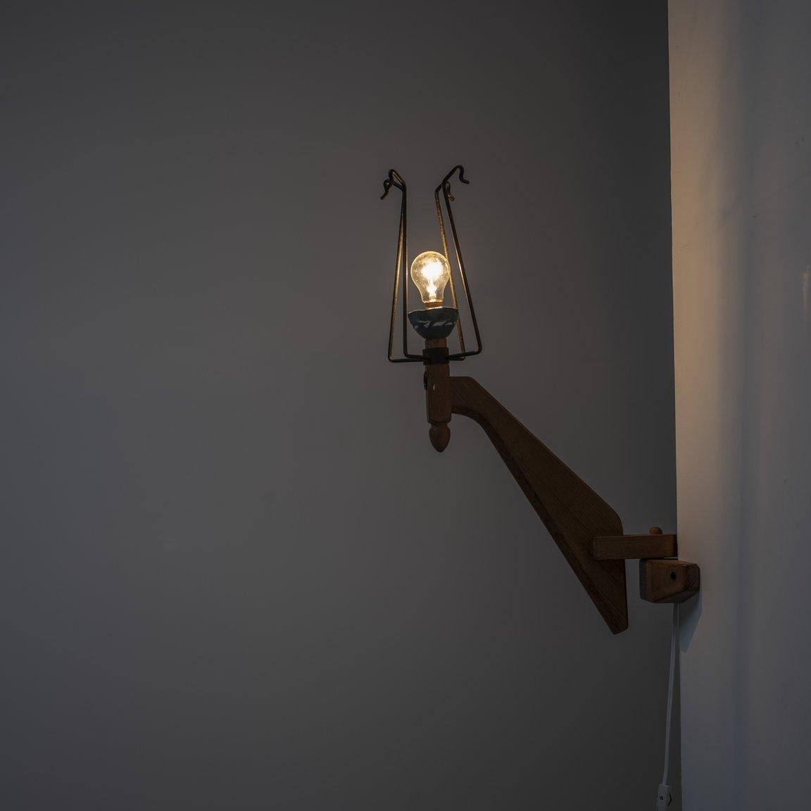 Wall Mounted Lamp by Guillerme et Chambron In Good Condition For Sale In Edogawa-ku Tokyo, JP