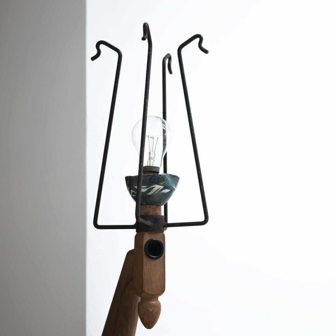 Mid-20th Century Wall Mounted Lamp by Guillerme et Chambron For Sale
