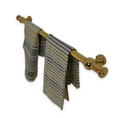 Wall Mounted Large Range or Kitchen Rail, Solid Brass