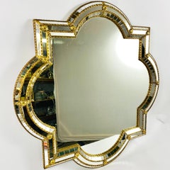 Wall Mounted Makeup Mirror Irregular Decor Hollywood Regency, Italy 1970s