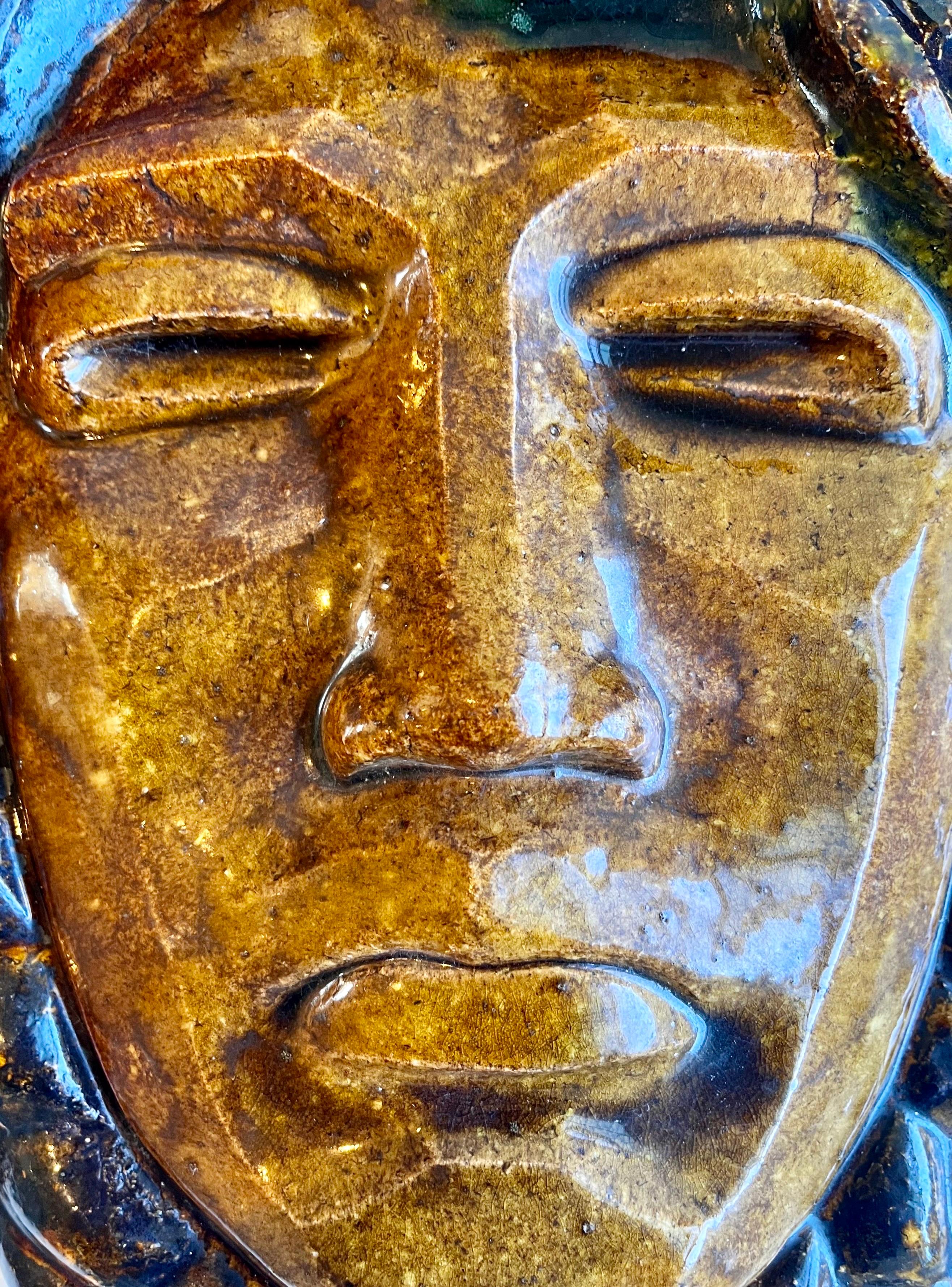 Américain Sculpture murale en relief de style 