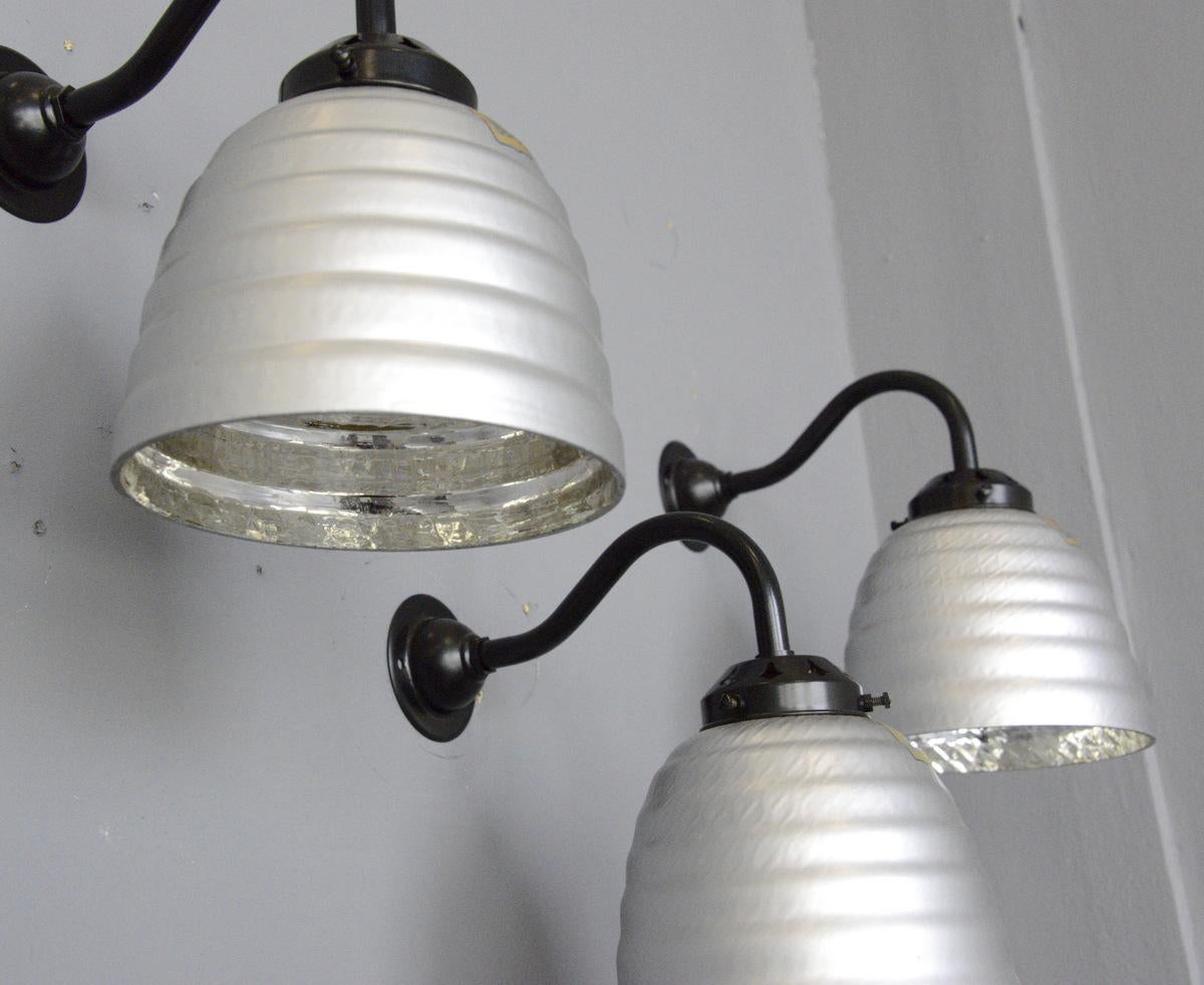 Wall Mounted Mercury Glass Lights by Gepe, circa 1930s In Good Condition In Gloucester, GB