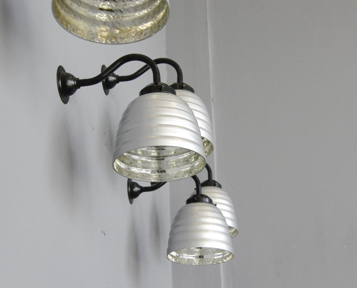 Mid-20th Century Wall Mounted Mercury Glass Lights by Gepe, circa 1930s