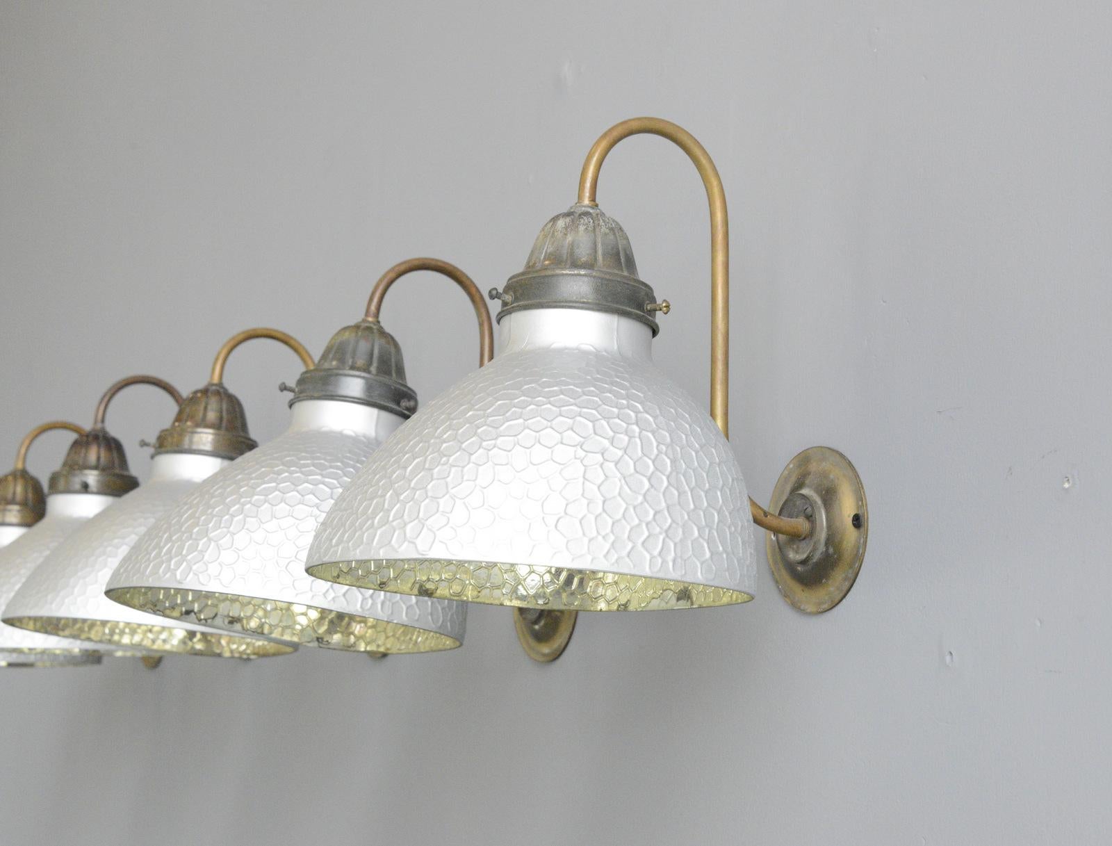 Wall Mounted Mercury Glass Lights by Philips, circa 1930s 5