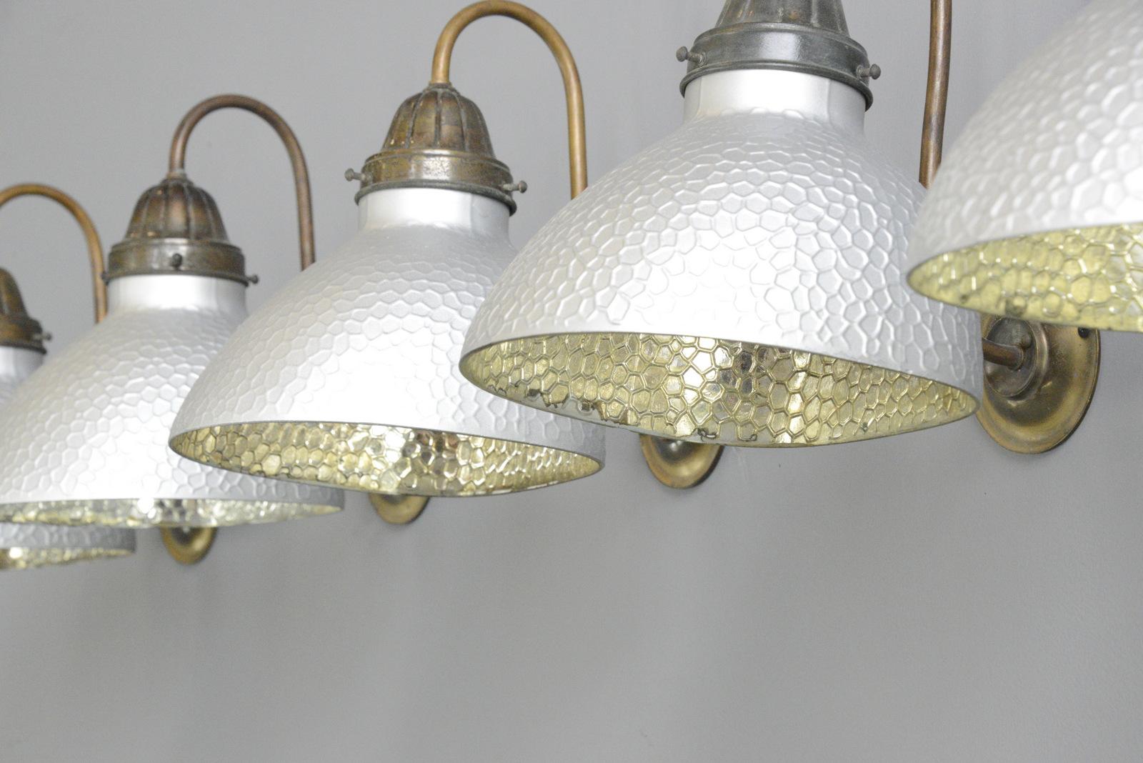 Wall Mounted Mercury Glass Lights by Philips, circa 1930s In Good Condition In Gloucester, GB