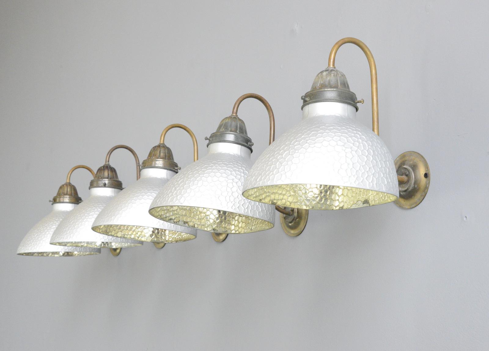 Mid-20th Century Wall Mounted Mercury Glass Lights by Philips, circa 1930s