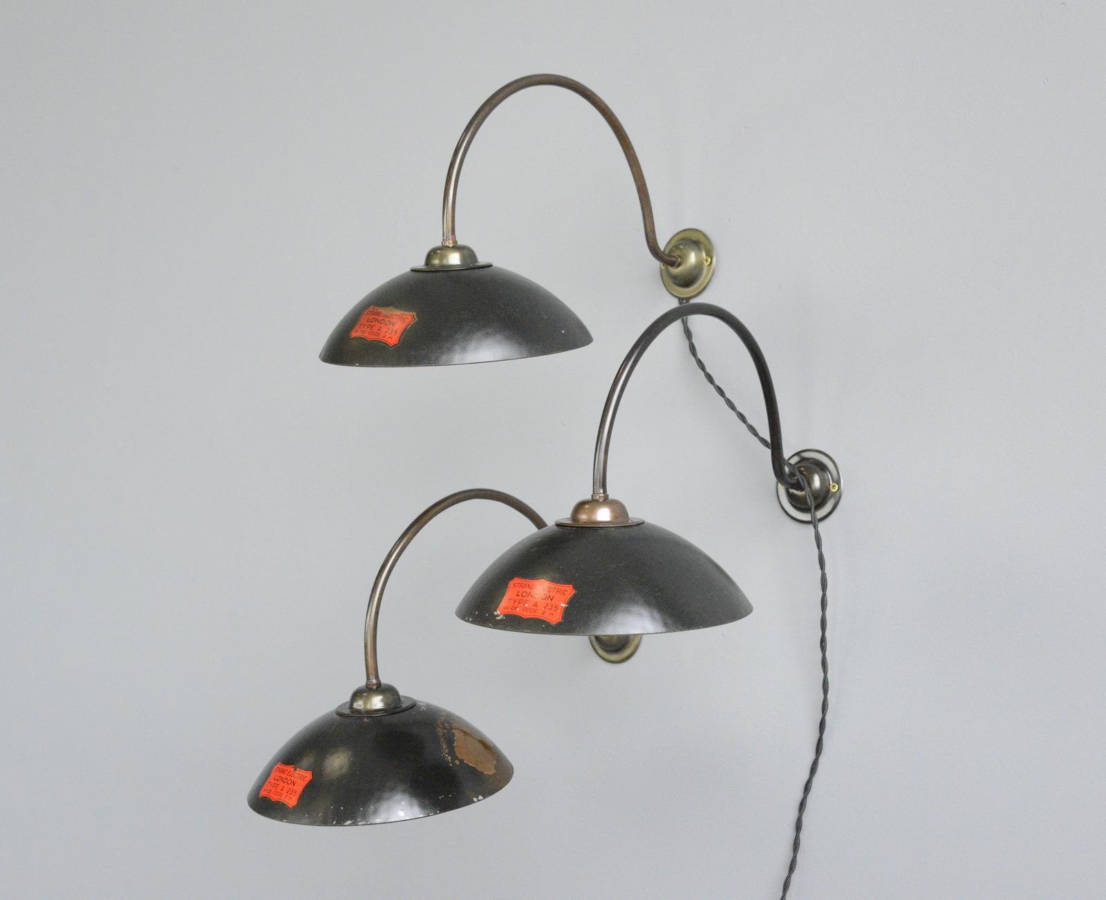 Wall Mounted Mercury Lights by Strand London, circa 1930s 1