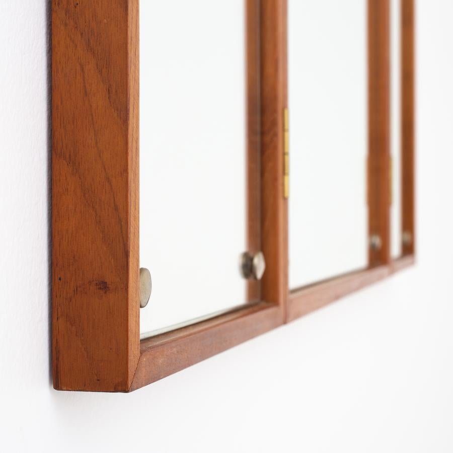 20th Century Wall-Mounted Mirror by by Peter Hvidt & Orla M. Nielsen