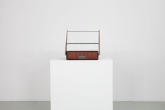 Wall Mounted Nightstands by Silvio Cavatorta, Brass, Glass, Italy, 1950s