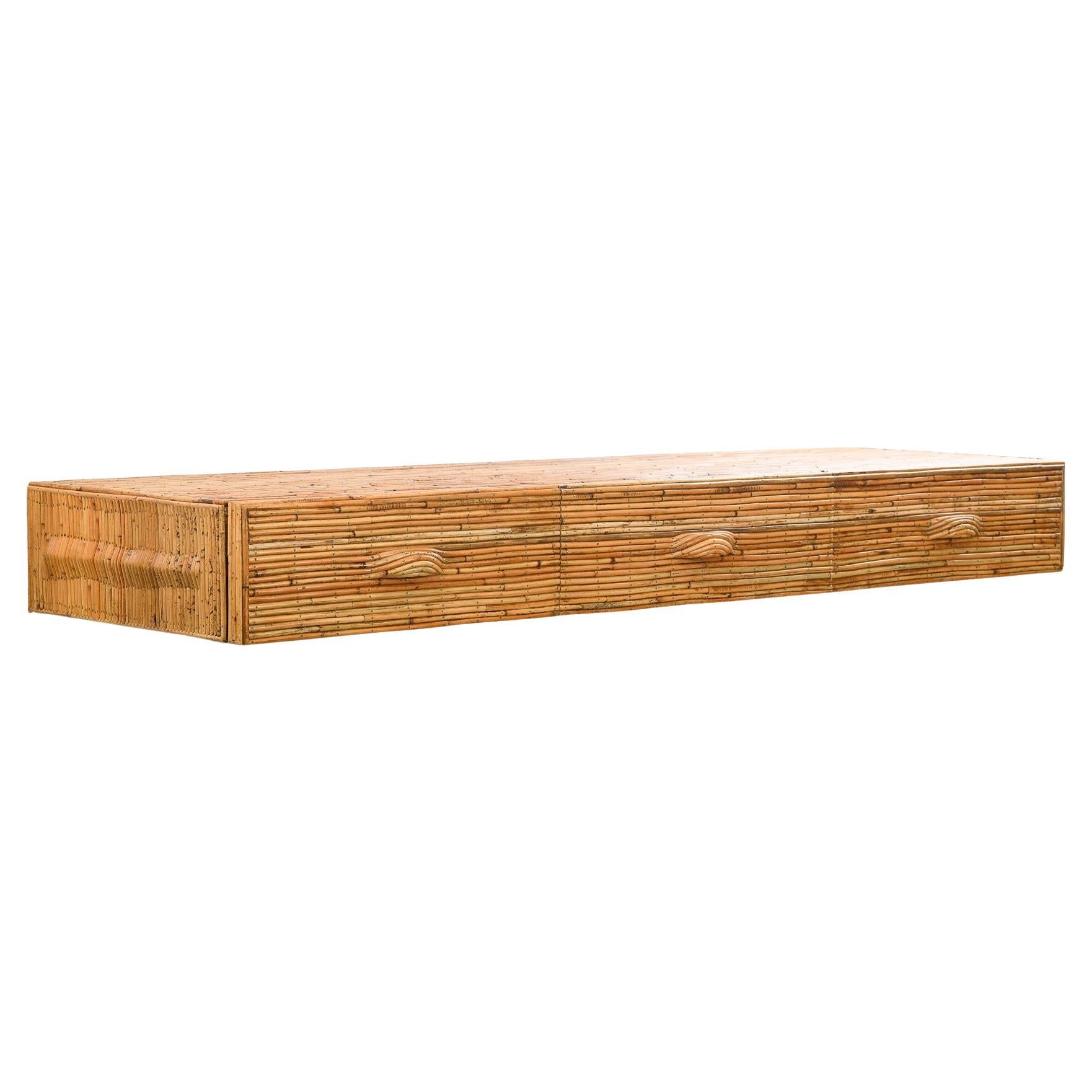 Wall Mounted Pencil Reed Console Table
