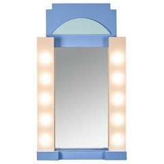 Wall-mounted polychrom mirror, France, circa 1980