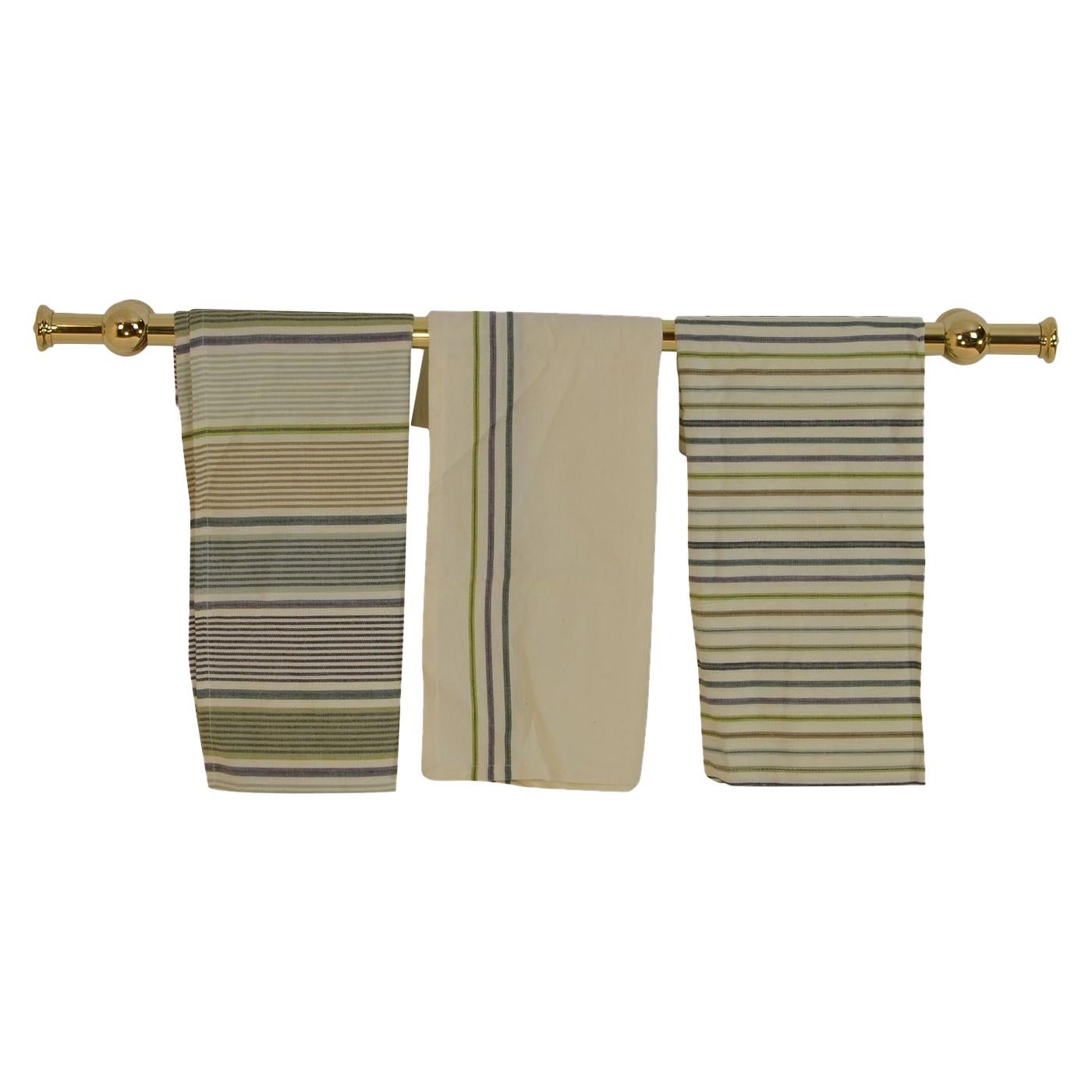 Wall Mounted Range / Kitchen Rail, Solid Brass For Sale