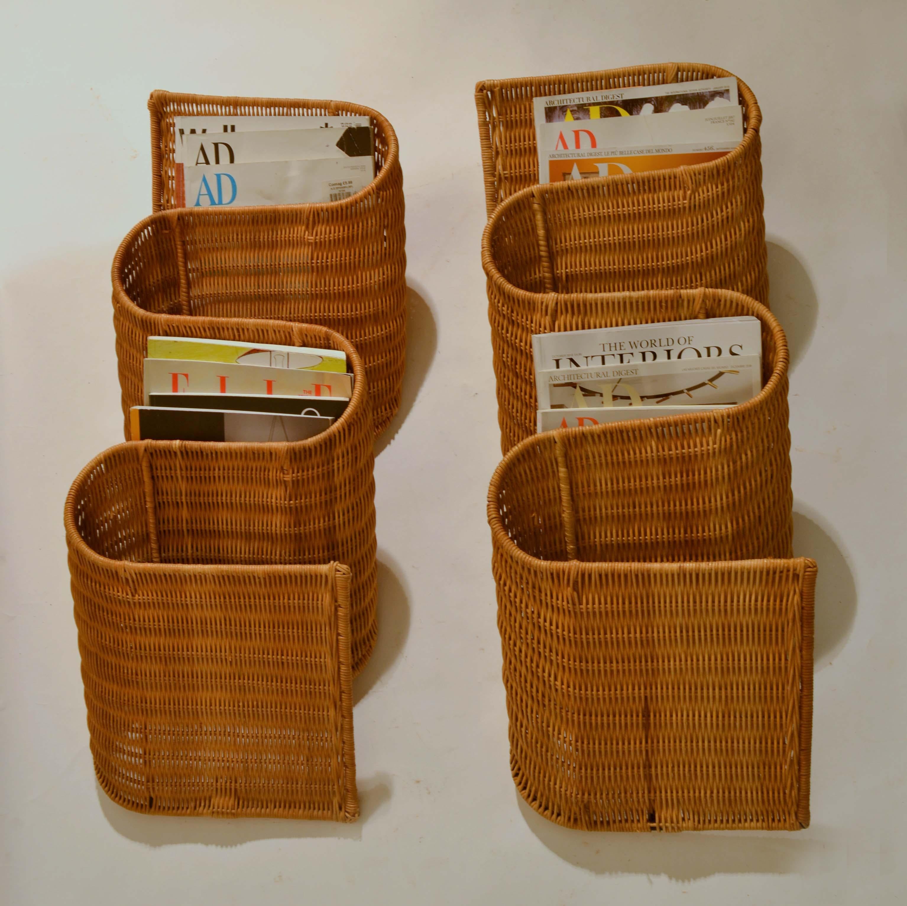 wicker magazine holder