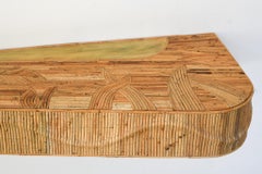 Wall Mounted Rattan Pencil Reed Console Table