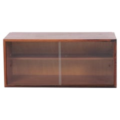 Wall-Mounted Rosewood Cabinet with Glass Doors, Danish Design, 1960s