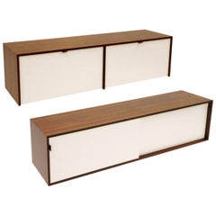 Wall-Mounted Rosewood Cabinets by Florence Knoll, Excellent Condition, Pair