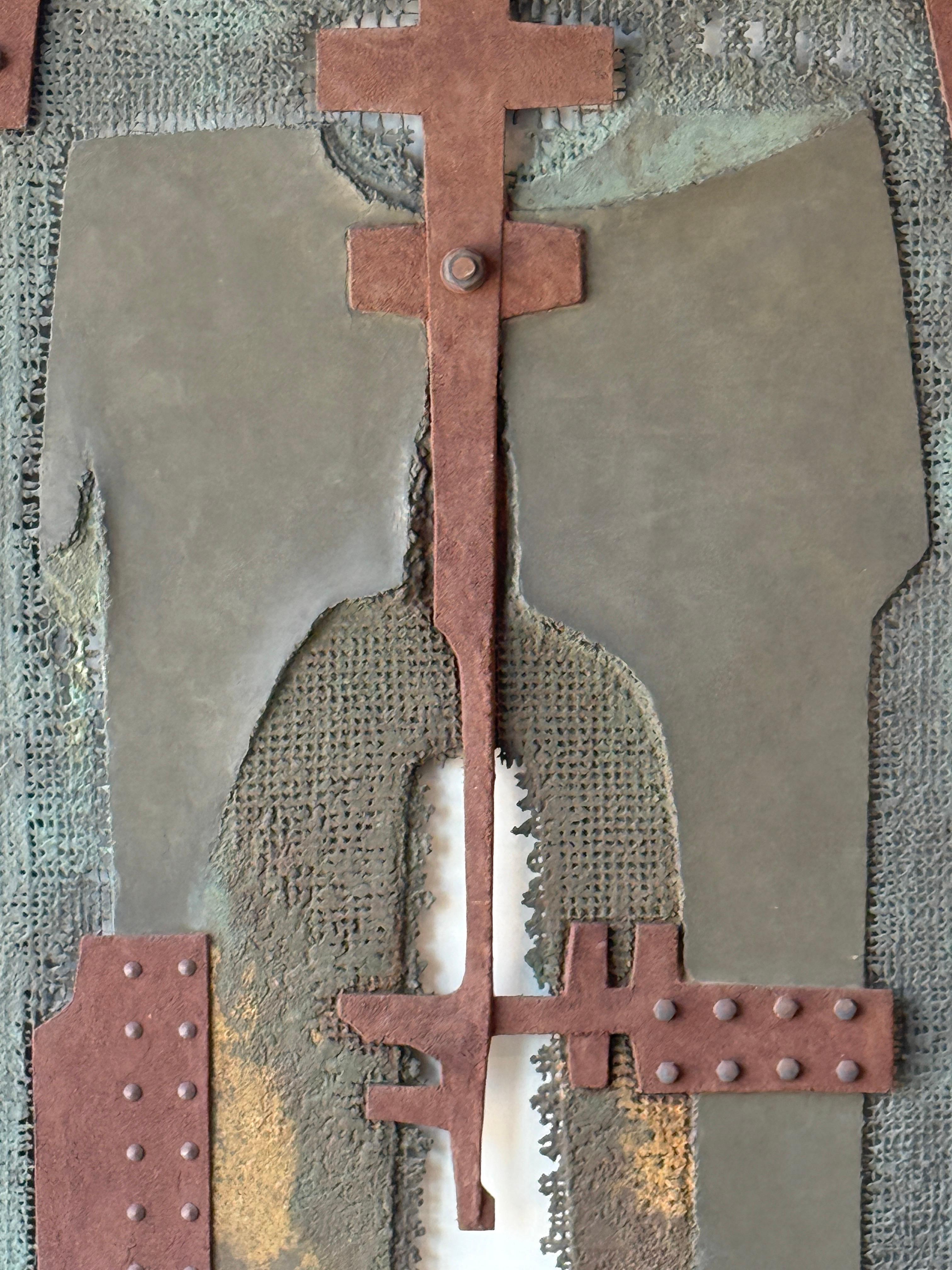 An der Wand montierte Skulptur von Salvador Soria, 1960er Jahre (Metall)