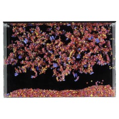 Escultura mural de papel y metal de Nayla Tabet, El efecto mariposa