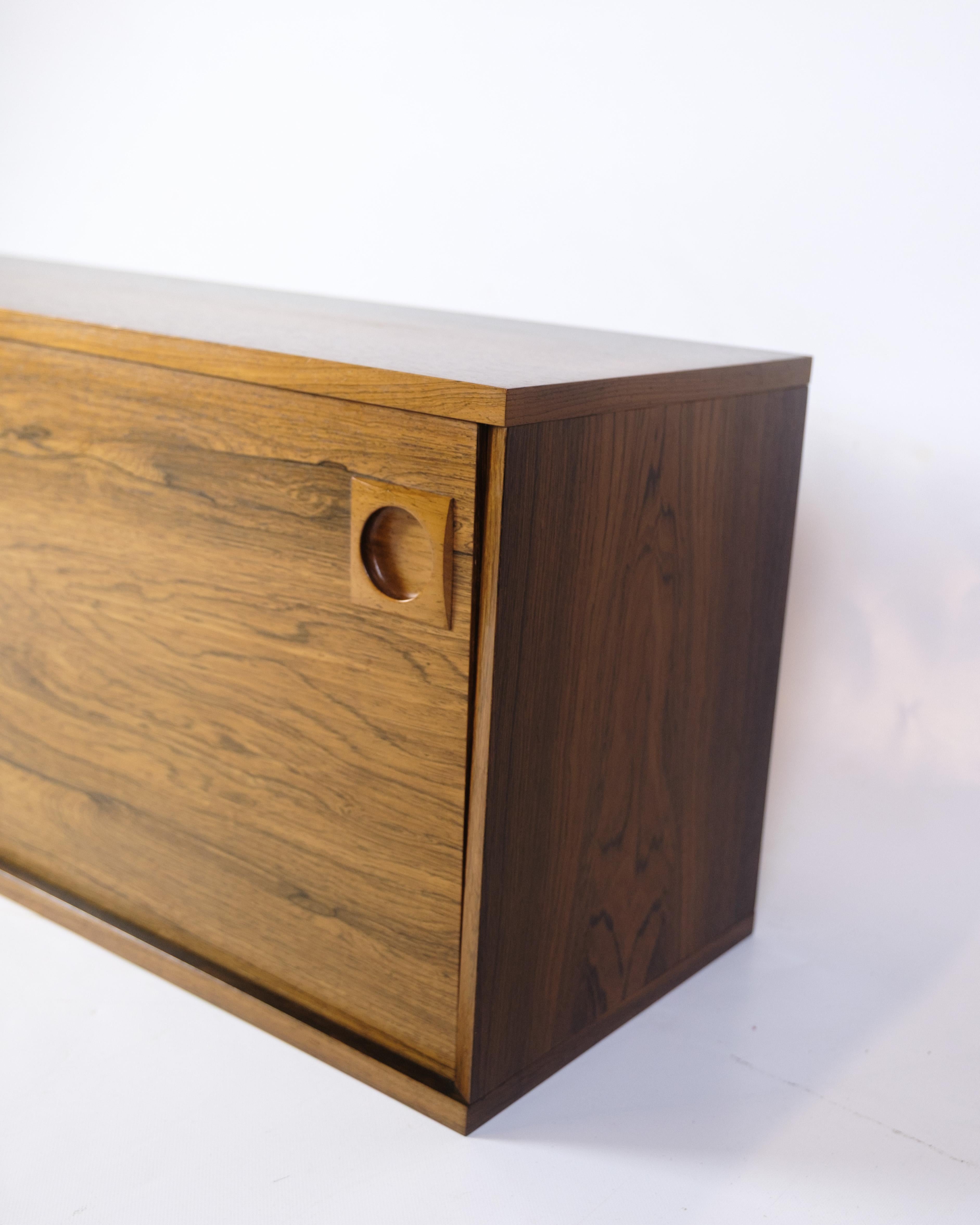 Danish Wall-mounted Shelf/Cabinet Made In Rosewood By Albert Hansen From 1960s For Sale