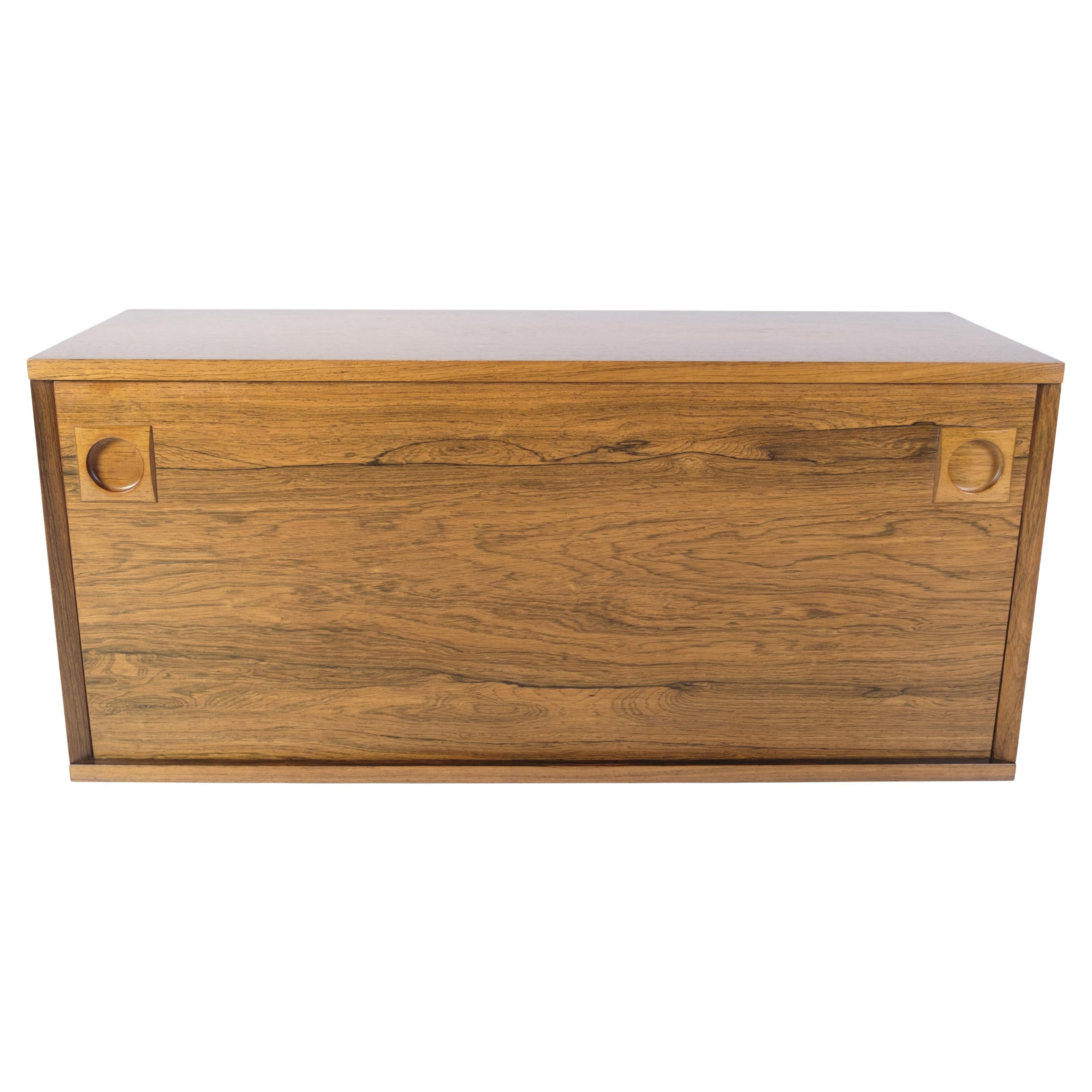 Wall-mounted Shelf/Cabinet Made In Rosewood By Albert Hansen From 1960s