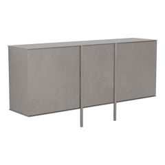 Wandschrank mit Sideboard-Schrank aus gewachstem Aluminiumblech von Jonathan Nesci