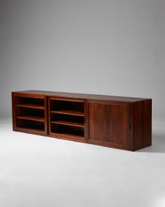 Wall Mounted Sideboard Designed by Erik Wørts for Wørts, Denmark, 1950s