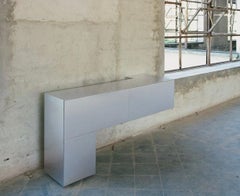 Wall-mounted Sideboard Minotti Italia Formosa Adagiata - Silver leaf