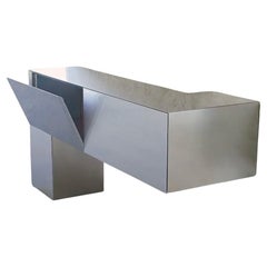 Wall-mounted Sideboard Minotti Italia Formosa Adagiata - Silver leaf