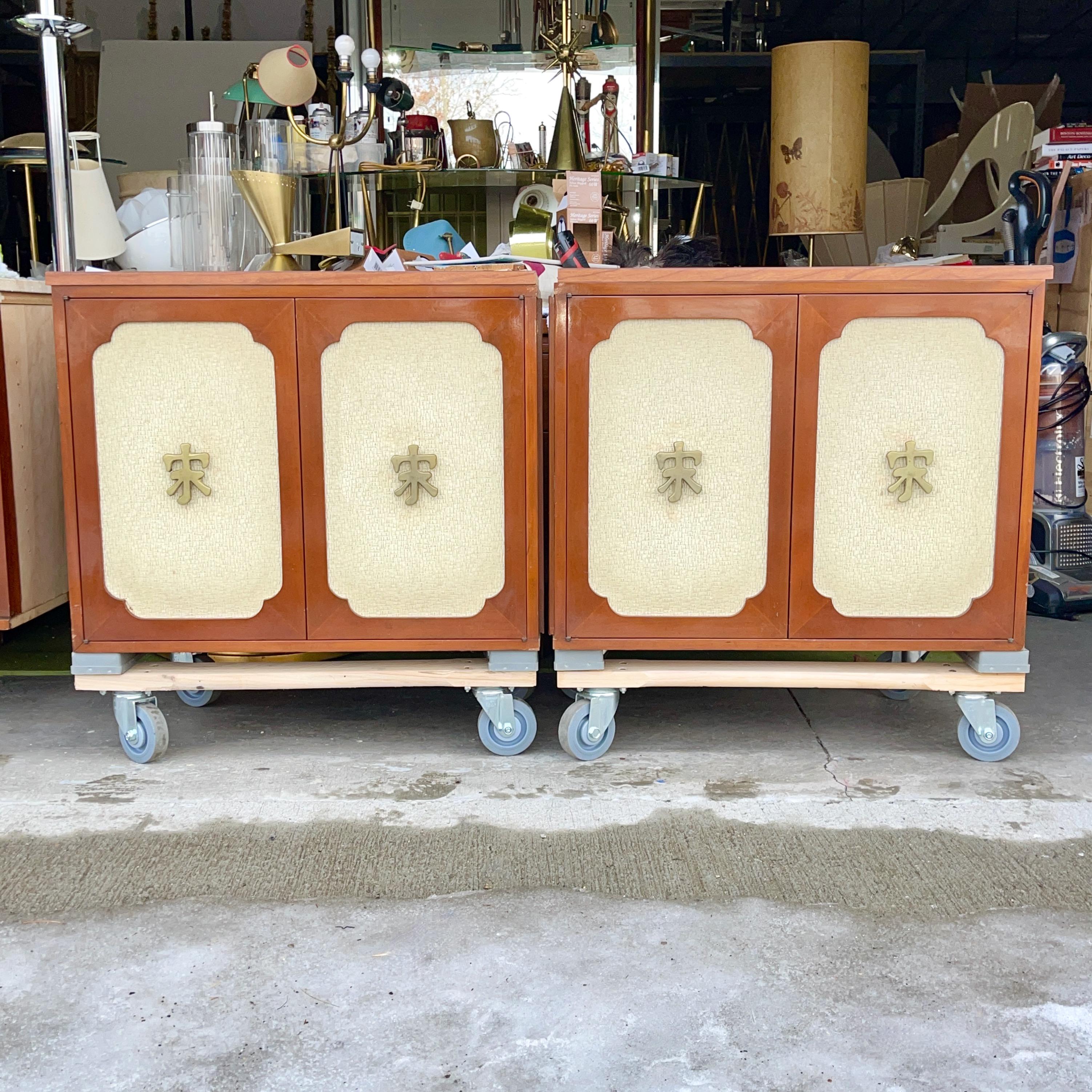 Wall-Mounted Sideboard Ten Foot Walnut & Travertine For Sale 6