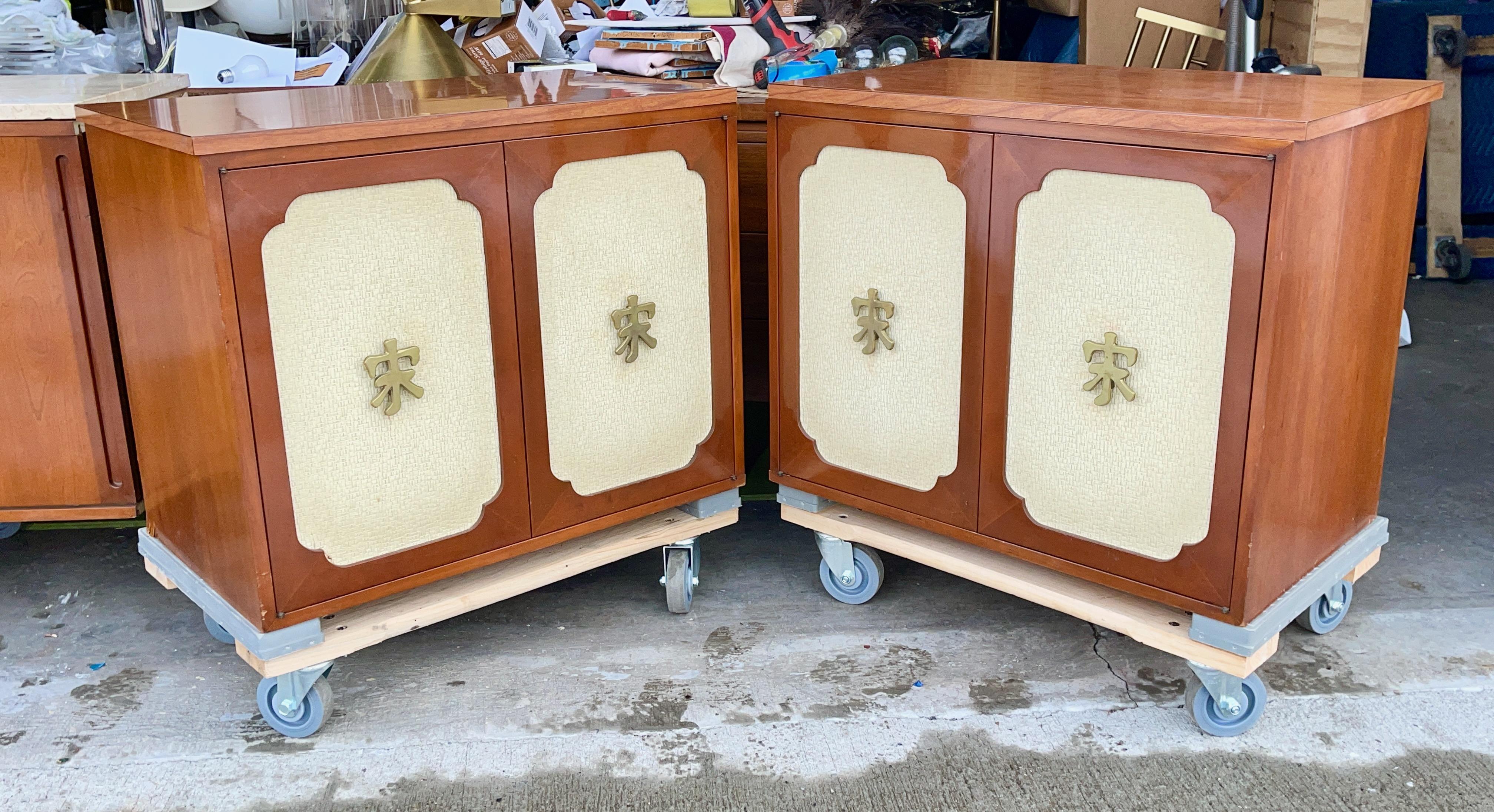 Wall-Mounted Sideboard Ten Foot Walnut & Travertine For Sale 7