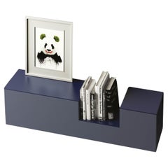 Wall-Mounted Storage Cabinet Minotti Italia Tredi design Claudio Bitetti - Blue