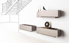 Wall-Mounted Storage Cabinet / Wall storage unit Minotti Italia Shore