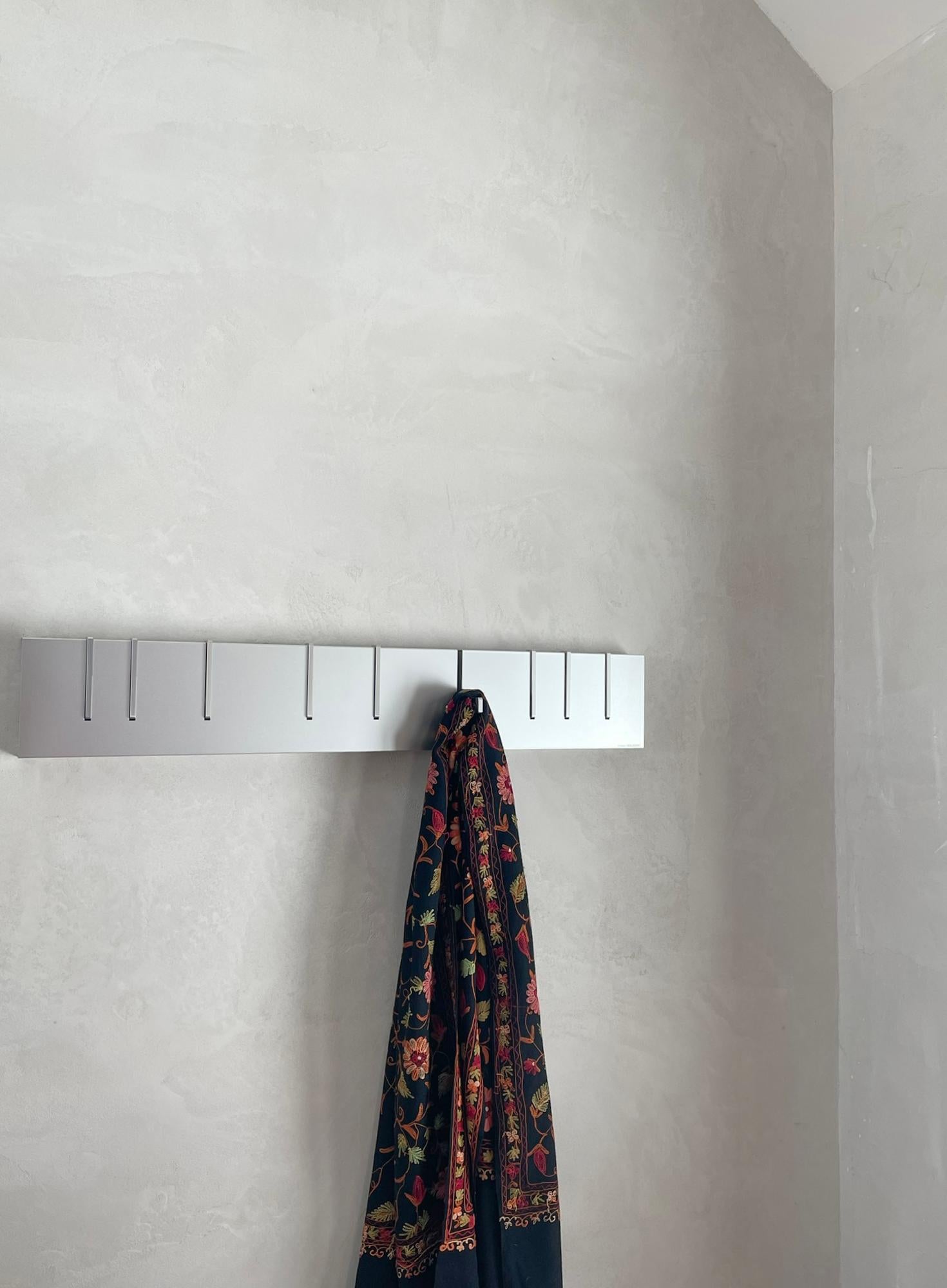 Wall-mounted Symbol Coat Rack in Monochrome In New Condition For Sale In Bondville, VT