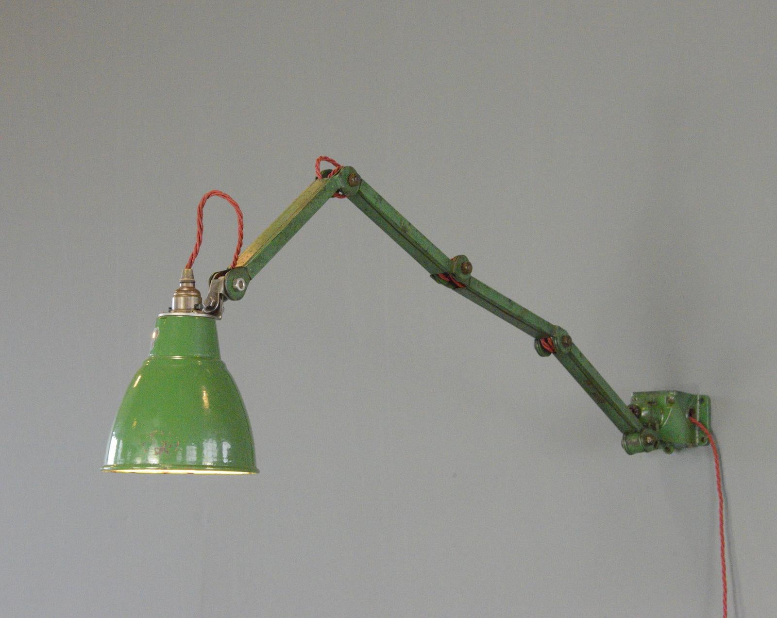 Wall Mounted Task Lamp By EDL Circa 1930s 3