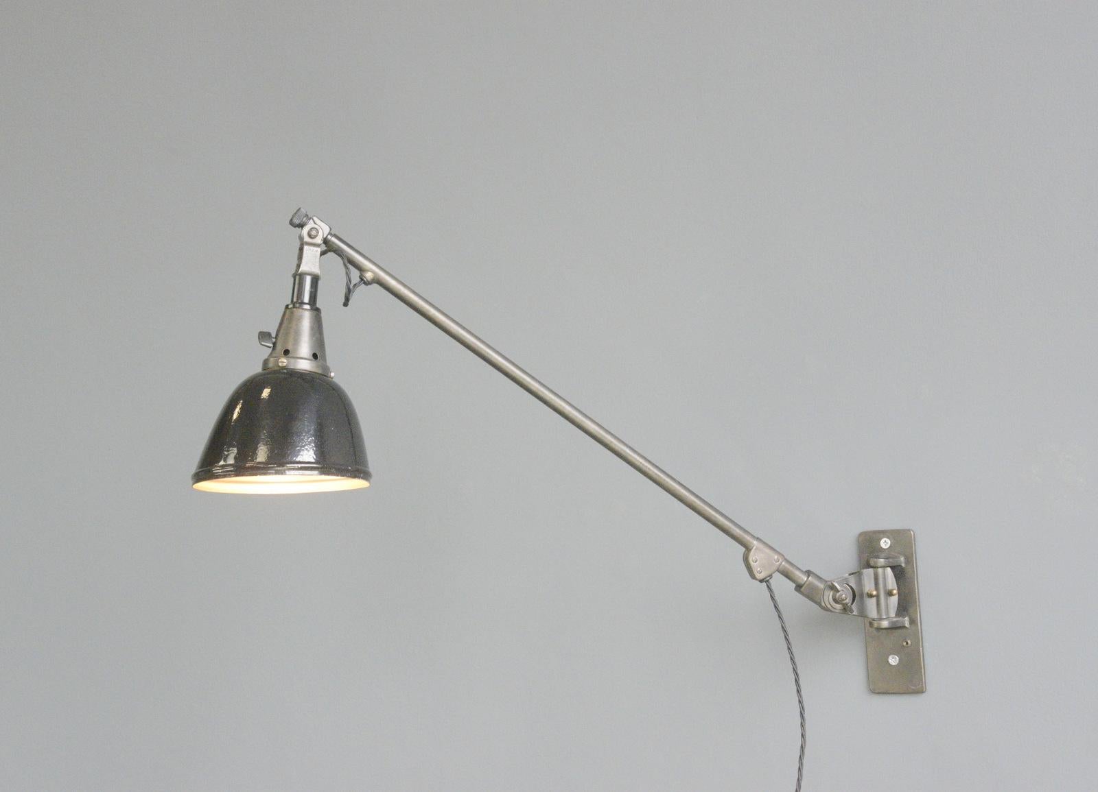 Wall Mounted Task Lamp by Midgard, Circa 1930s 3