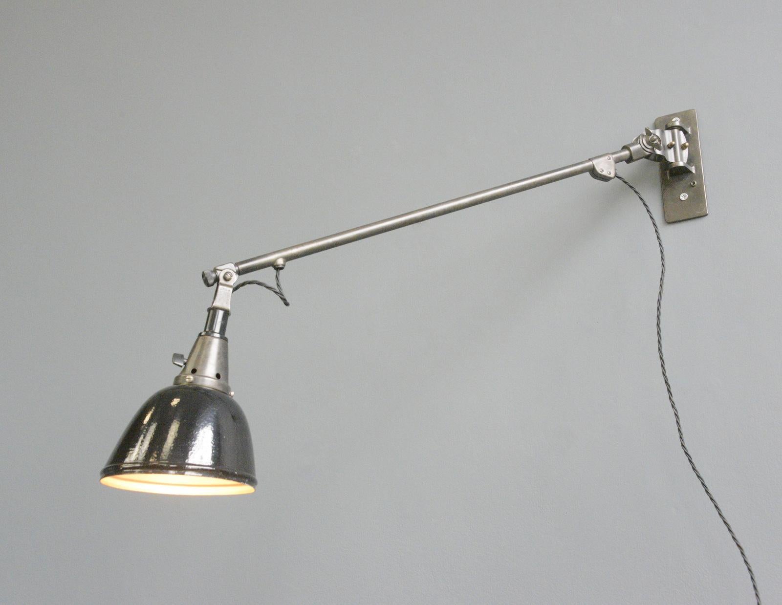 Wall Mounted Task Lamp by Midgard, Circa 1930s 1