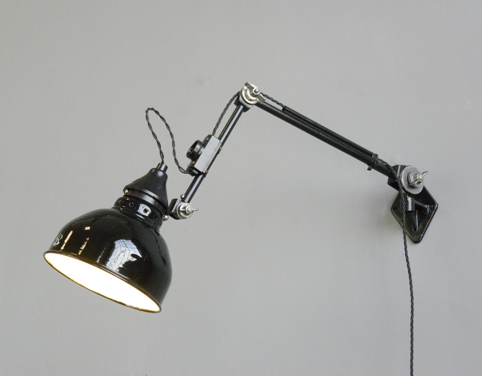 Wall Mounted Task Lamp by Rademacher, circa 1920s 3