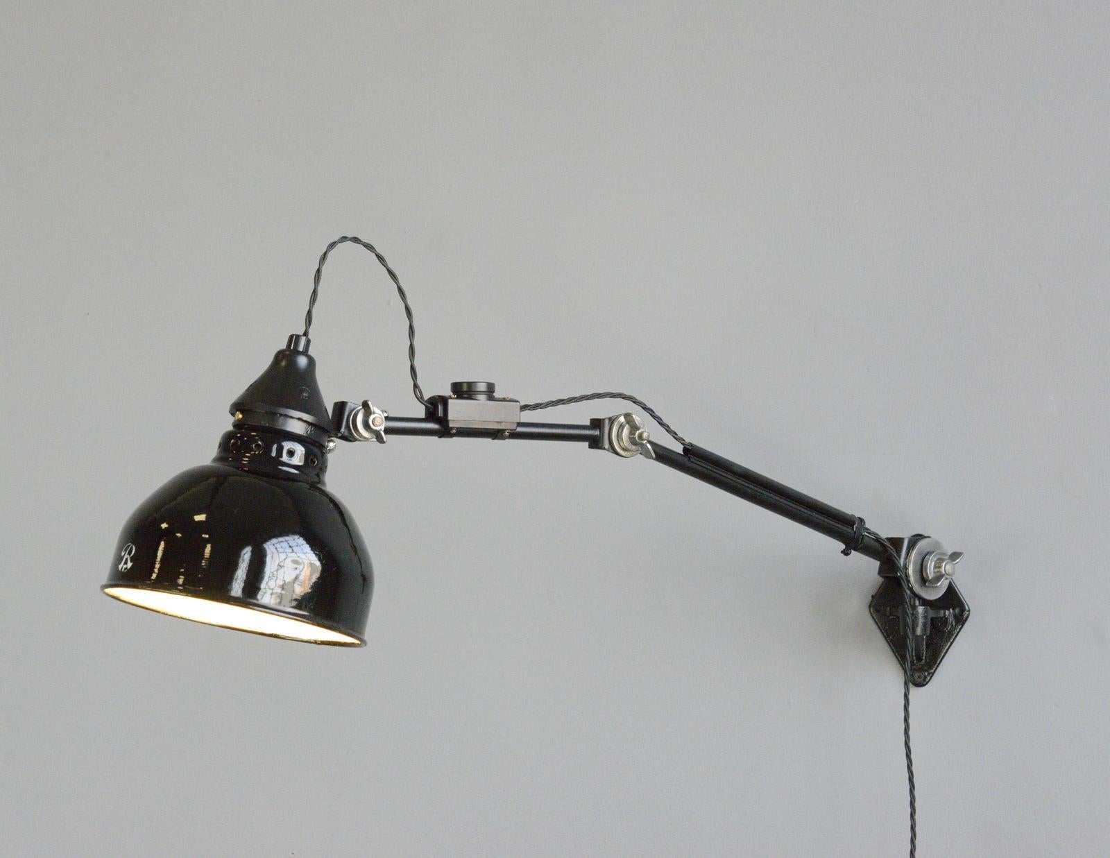 Wall Mounted Task Lamp by Rademacher, circa 1920s 5